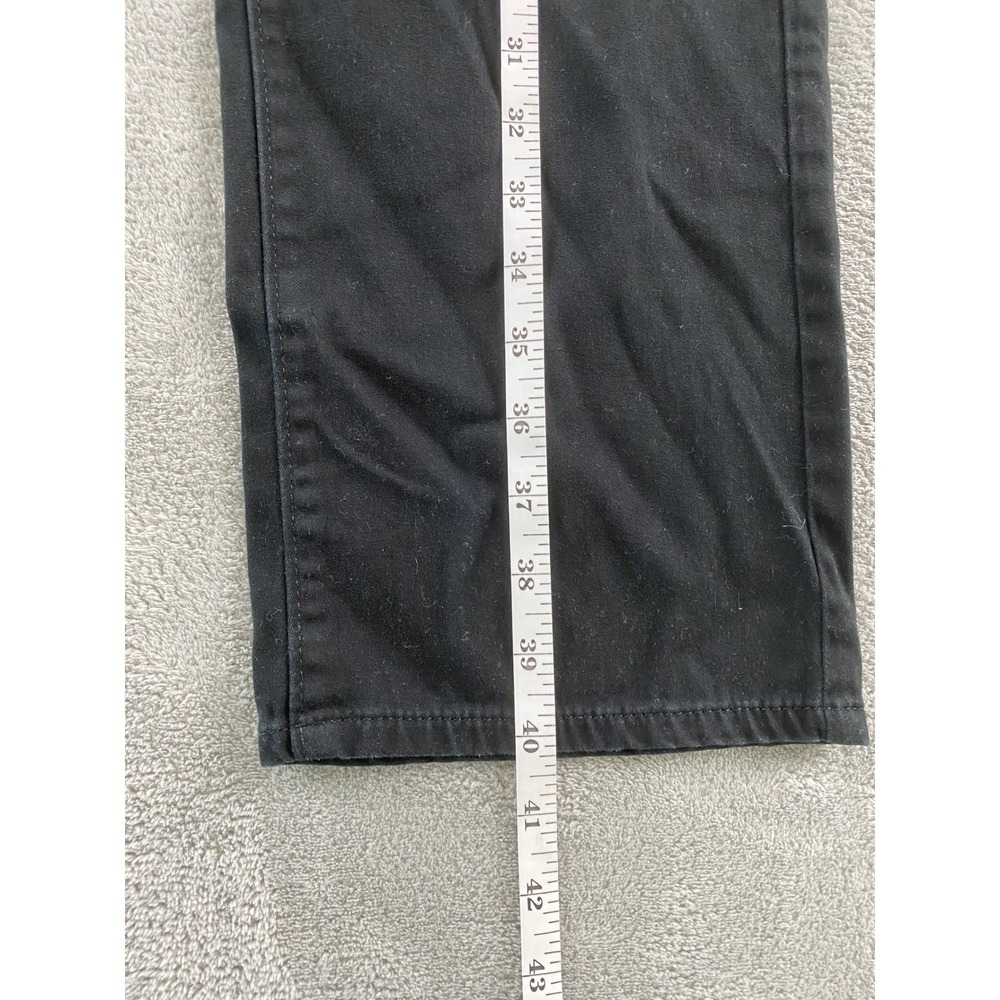 Marc Anthony Mens Slim Straight Fit Stretchwaist Black Pants 36W 32L Cotton - Picture 9 of 15